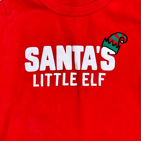 OshKosh Red Shirt "Santa's Little Helper” size 18 months - Picture 2 of 3